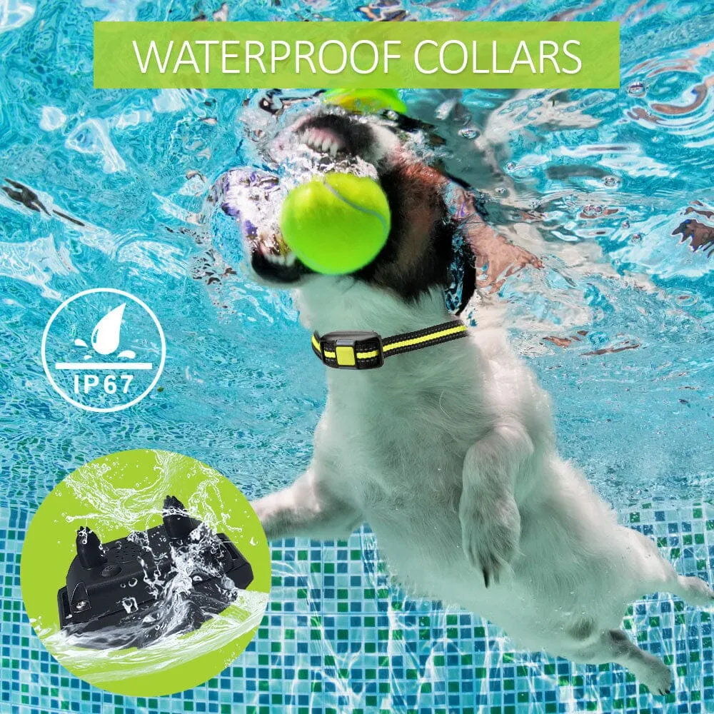 Pet Life ®  Yard-Trek 1-to-2 Dog 550 Yard Range 16-Level Vibration and Sound Training Dog Collar Additional Receiver - Yellow