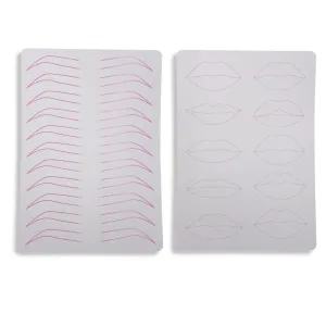 Pink Outline Brow & Lip Practice Skin