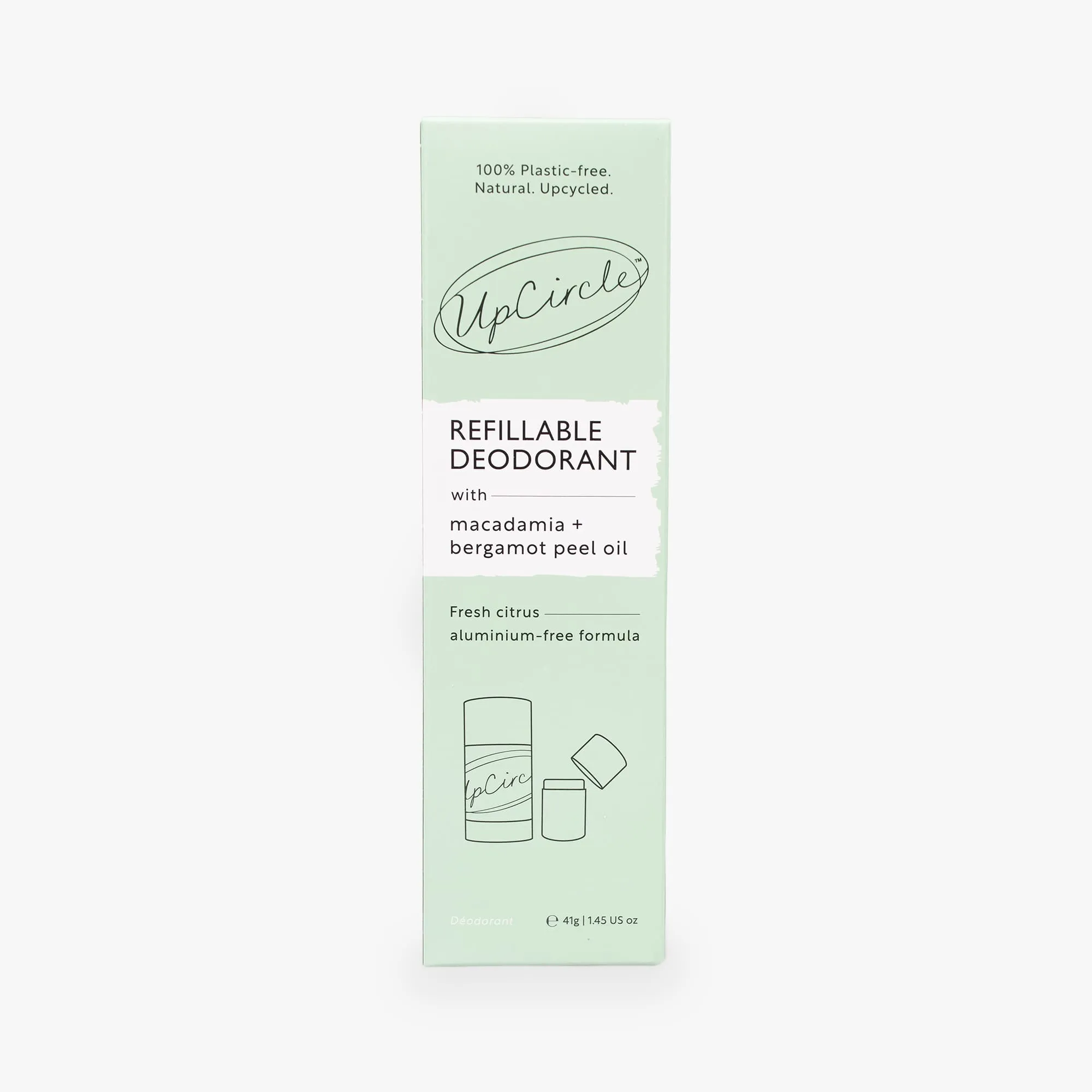 Refillable Natural Deodorant with Macadamia   Bergamot