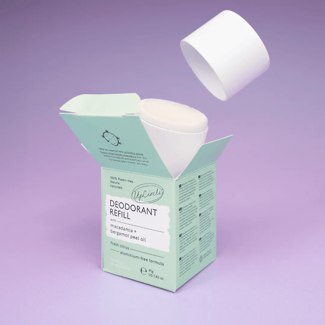 Refillable Natural Deodorant with Macadamia   Bergamot