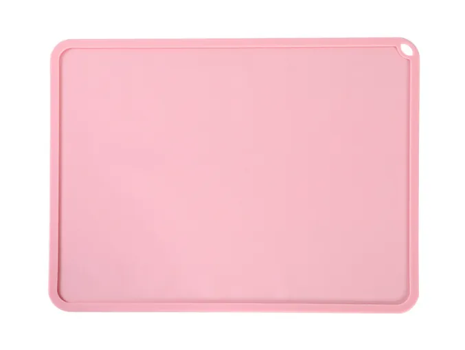 Silicone Pet Feeding Food Mat Waterproof Non-slip Dog Cat Bowl Placemat Pink