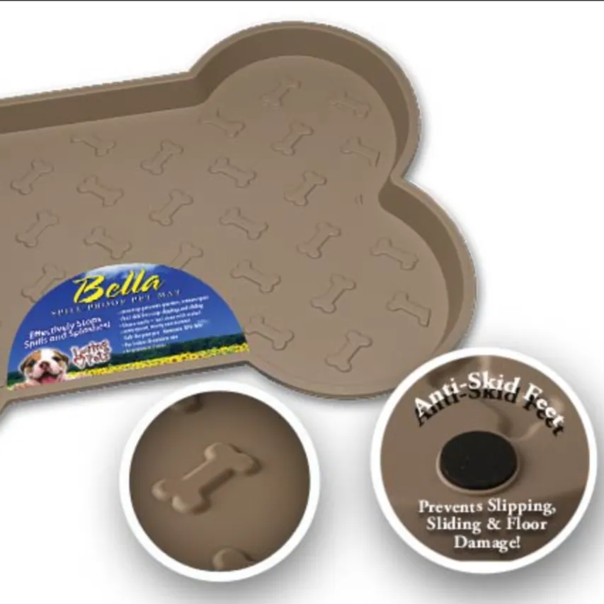 Spill-Proof Bone-Shaped Bowl Mat