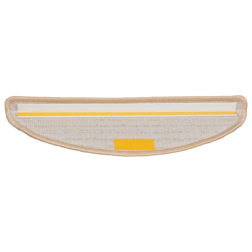 Stair Mats 10 pcs 56x17x3 cm Cream