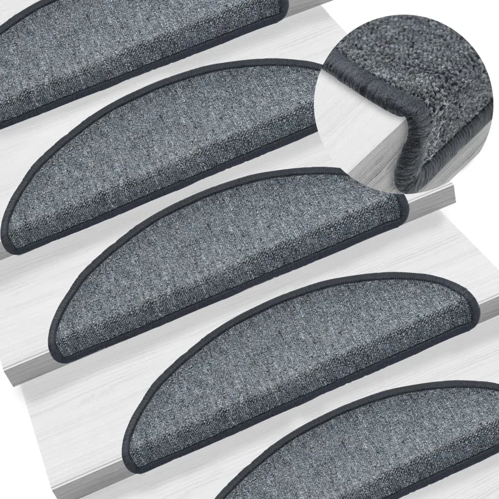 Stair Mats 10 pcs 56x20 cm Dark Grey