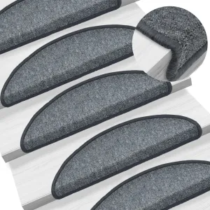 Stair Mats 10 pcs 56x20 cm Dark Grey