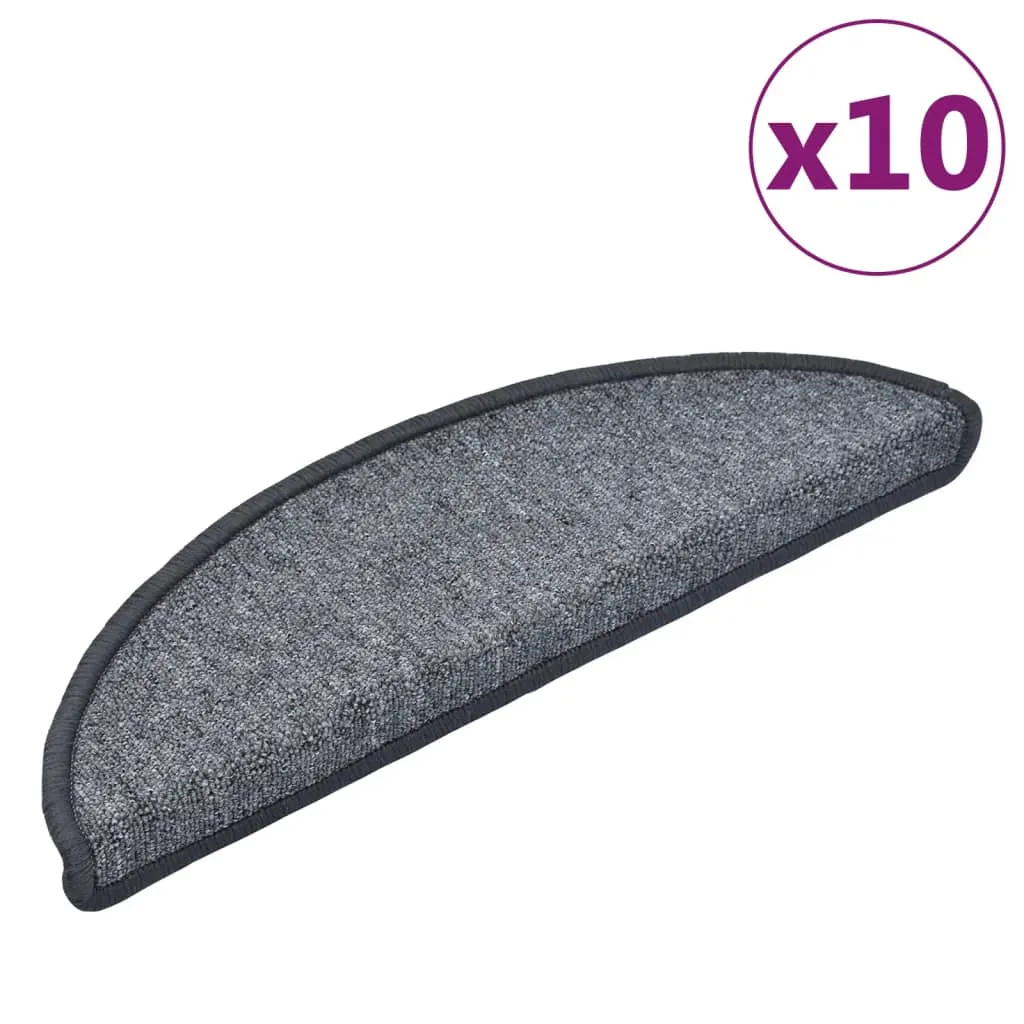 Stair Mats 10 pcs 56x20 cm Dark Grey