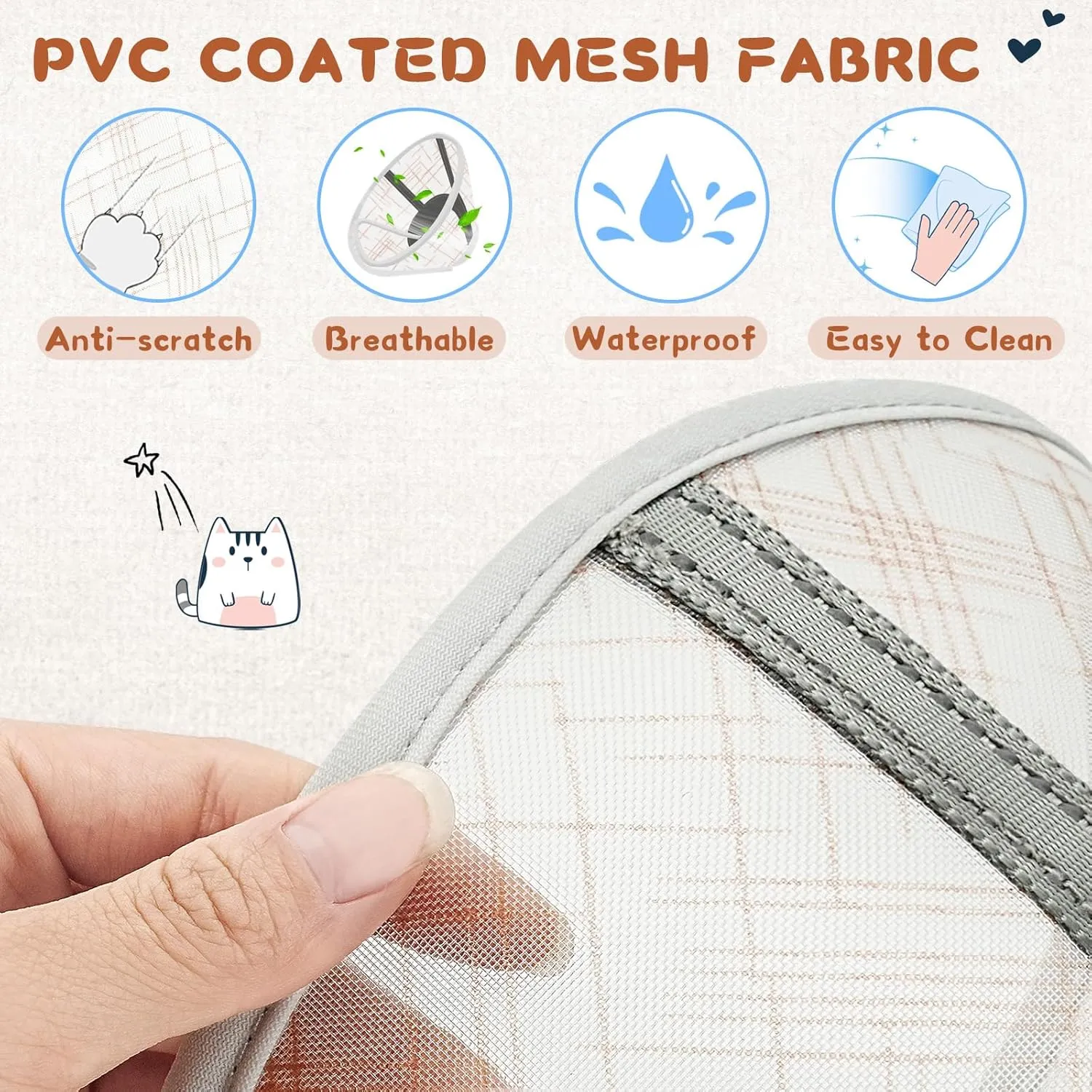 Supet Soft Air Mesh Cat Recovery Cone - Adjustable, Breathable Neck Cone Alternative for Small Kittens, Lightweight, Anti-Scratch