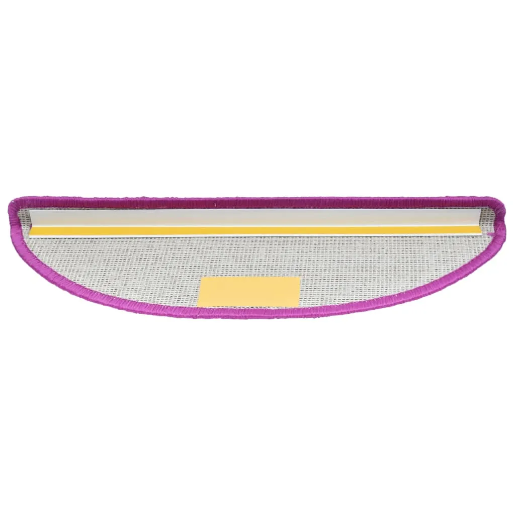 vidaXL Carpet Stair Treads 15 pcs Violet 65x21x4 cm