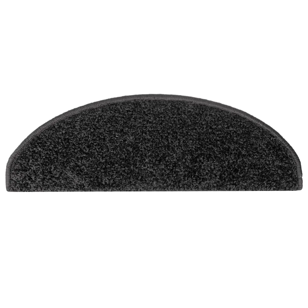 vidaXL Stair Mats 10 pcs 65x21x4 cm Black