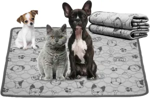 Washable Puppy Pee Pads, 2 Pack 18"x 24" Super Absorbent Reusable Puppy Pads Waterproof Training Pads for Small Dogs with Leakproof Bottom, Grey