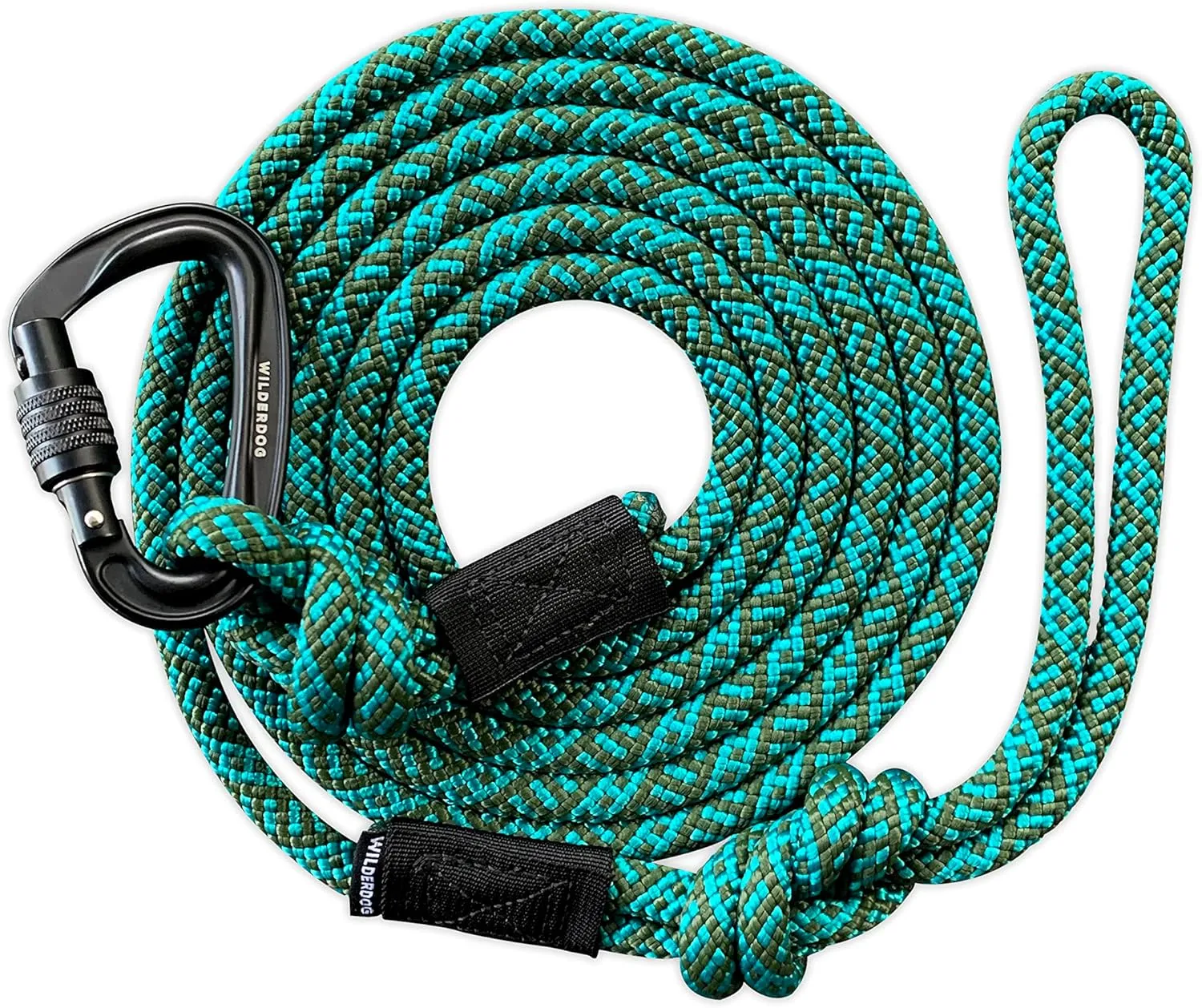 Wilderdog Carabiner Climbing Rope Dog Leash for Medium & Large Dogs - 5ft - Cascade