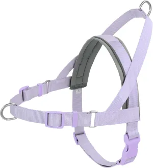 Wisedog No Pull Dog Harness - Adjustable Webbing Dog Halter Harness with Reflective Soft Padded for Large Dogs(Lilac Purple, L|Neck=18.5"-22"/Chest=27"-35.5")