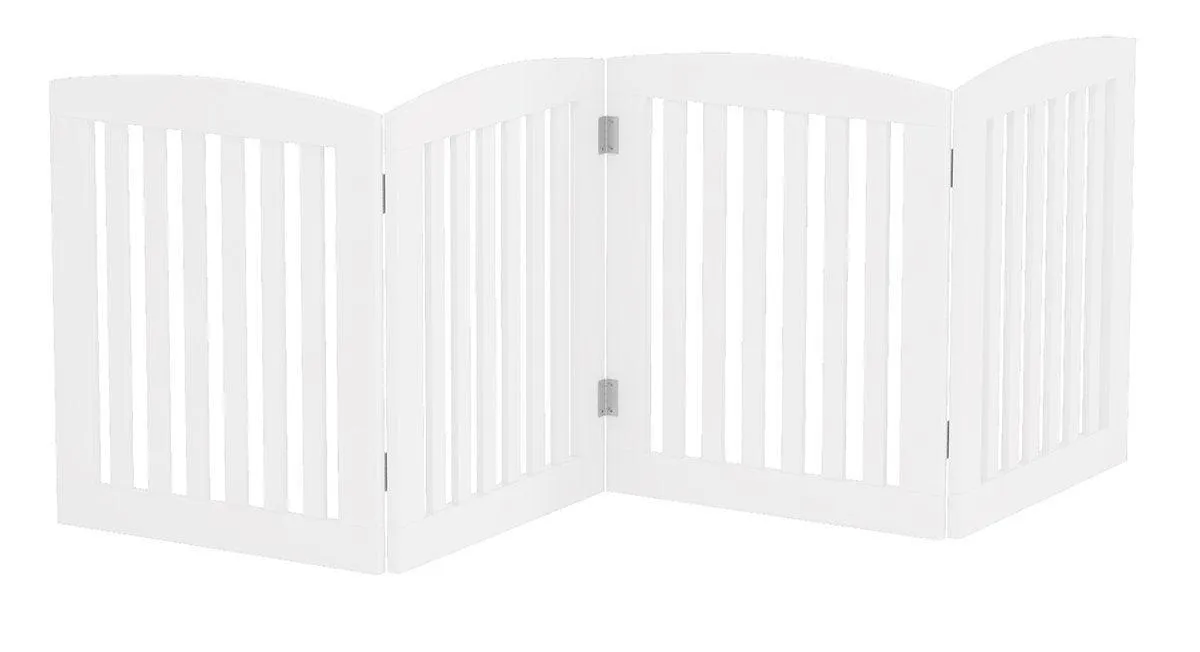 Wooden Portable Safety Pet Fence Gate Partition For Kids (4 Panel)
